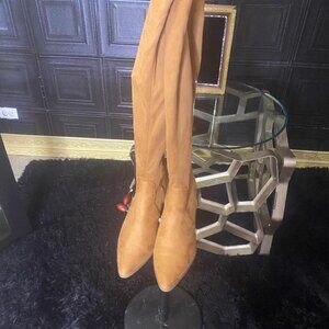 Matisse Camel Suede-Like Over-The-Knee Boots